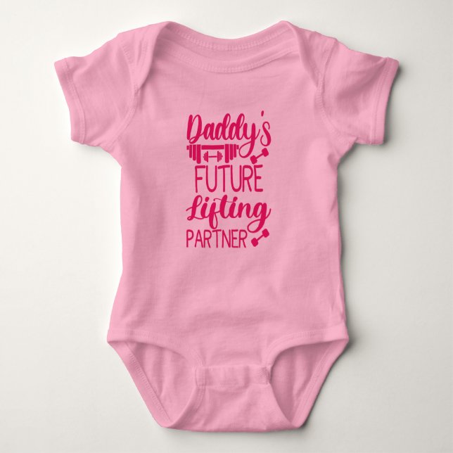 Body Daddy's Gym Baby Grow Drôle Entraînement Cadeaux (Devant)