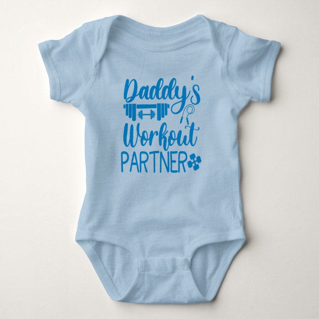 Body Daddy's Gym Baby Grow Drôle Entraînement Cadeaux (Devant)