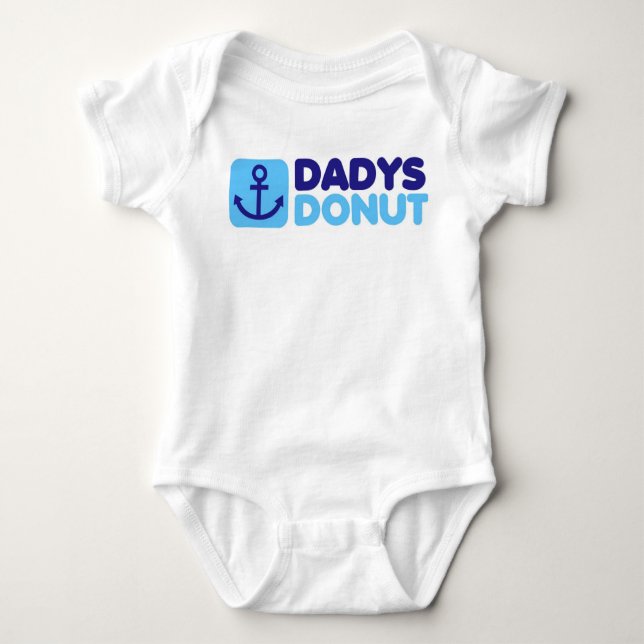 Body Dadys Donut bébé rameper bleu (Devant)