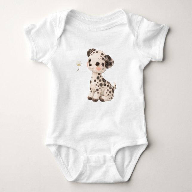 Body Dalmatian Baby Bodysuit – Cute Spotted Puppy 🐶 (Devant)