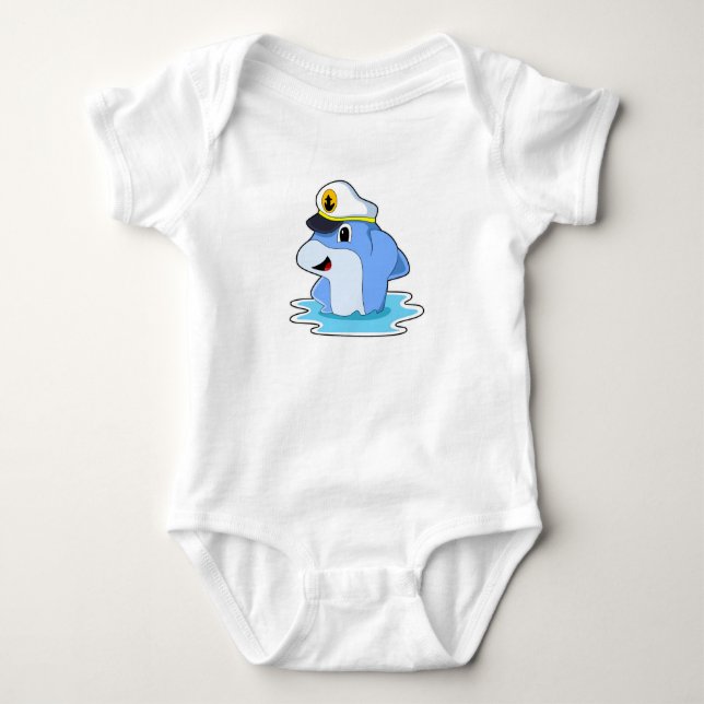 Body Dauphin comme capitaine avec Casquette (Devant)