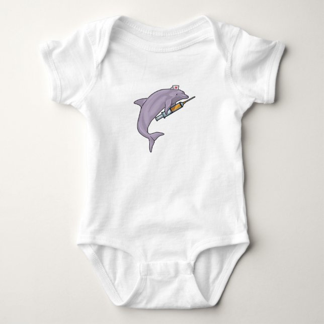 Body Dauphin comme infirmière avec seringue (Devant)