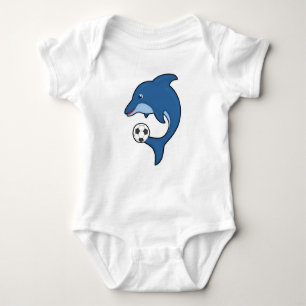 Body Dauphin comme joueur de football avec balle de foo
