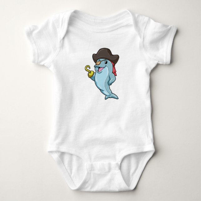 Body Dauphin comme pirate avec tache oculaire et main c (Devant)