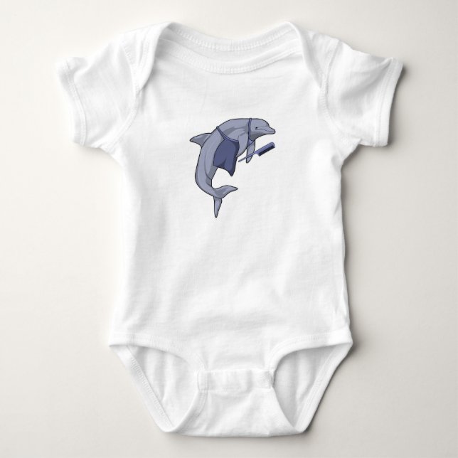 Body Dauphin en coiffeur avec peigne (Devant)