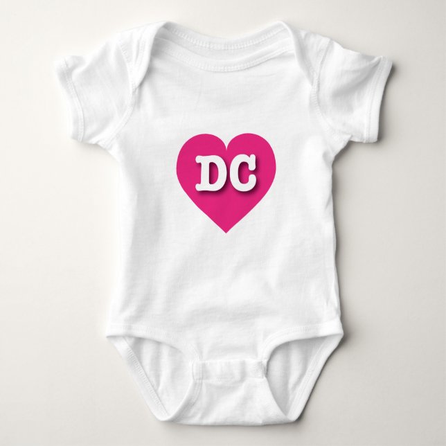 Body DC Hot Pink Heart - J'aime DC (Devant)