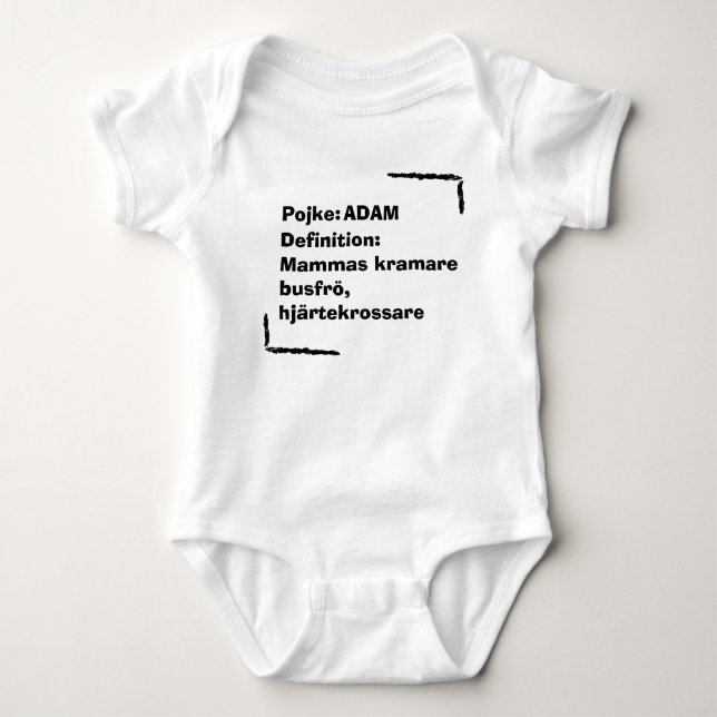 Body de bébé personnalisé avec nom , Bébé personna (Devant)