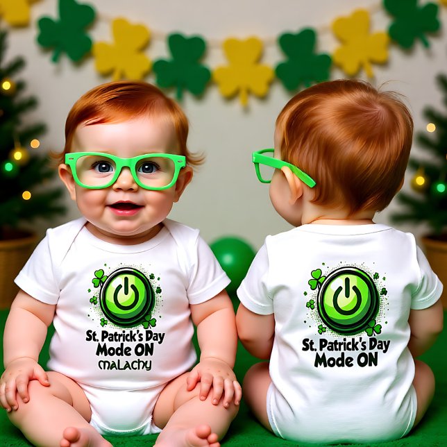 Body Démarrage Trèfle Personnalisable (Customizable Shamrock Startup Baby Bodysuit)