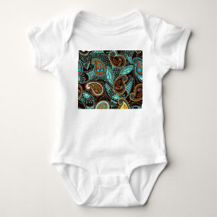 Body Denim Paisley : Motif de texture de Jeans sans cou