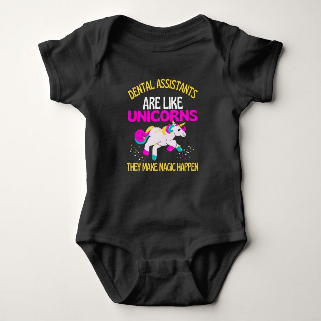 Body Dental Assistant Unicorn, Magique Unicorn Dentiste (Devant)
