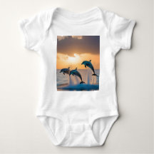 Des Dauphins Majestueux Tournent Au Coucher Du Sol