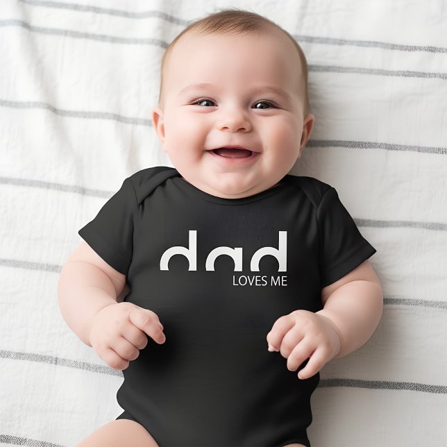 Body Design simple moderne Papa m'aime (dad loves me baby bodysuit)