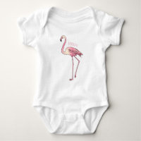 dessin animé d'oiseau Flamant rose