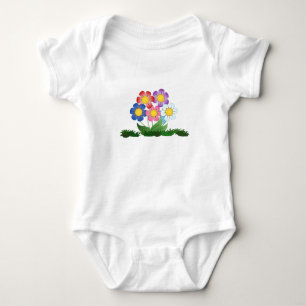 Body Dessin Carton Fleur Coloré Avec Herbe