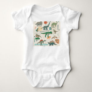 Body Dessin de Dinosaur : jeu d'illustrations vintage.