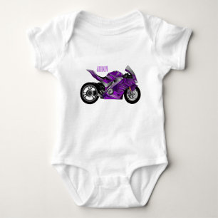 Body Dessin de moto de sport violet