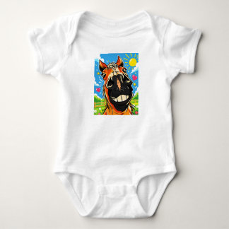 Body Dessin humoristique de cheval avec un sourire en b