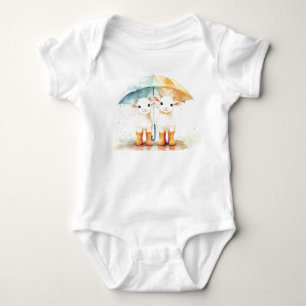 Body Deux chèvres bébés par jour de pluie