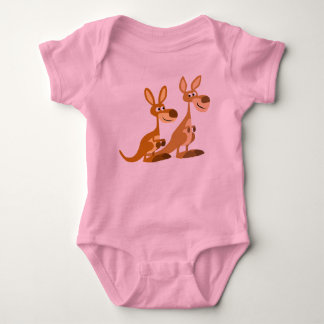 Body Deux mignonnes caricatures Kangaroos Baby