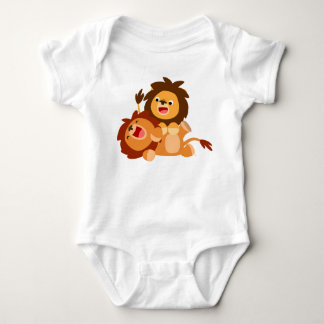 Body Deux mignonnes caricatures Lions Bébé Creeper