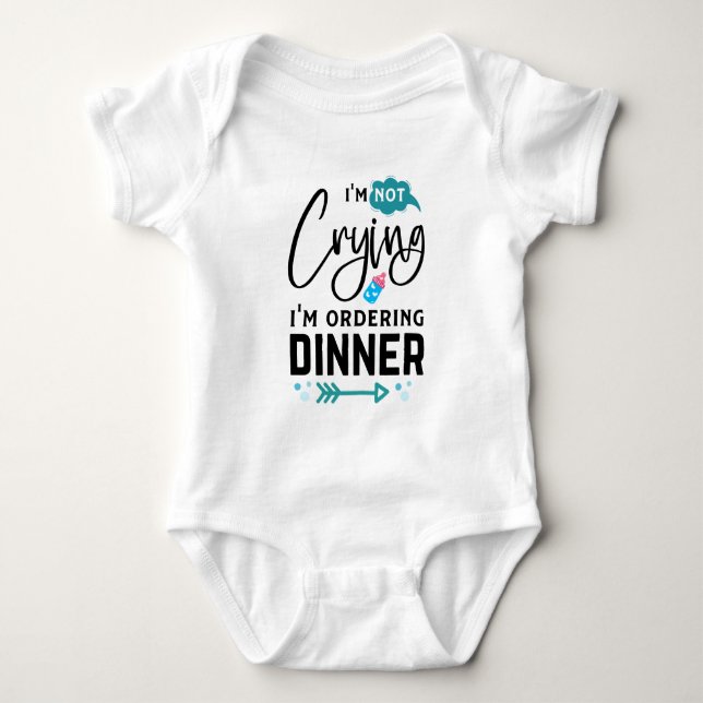 Body Dîner drôle de bébé unisexe pleurant (Devant)
