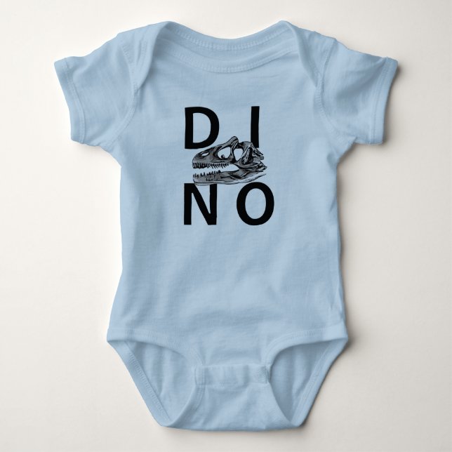 Body DINO - Bodysuit bleu clair pour bébé Jersey (Devant)