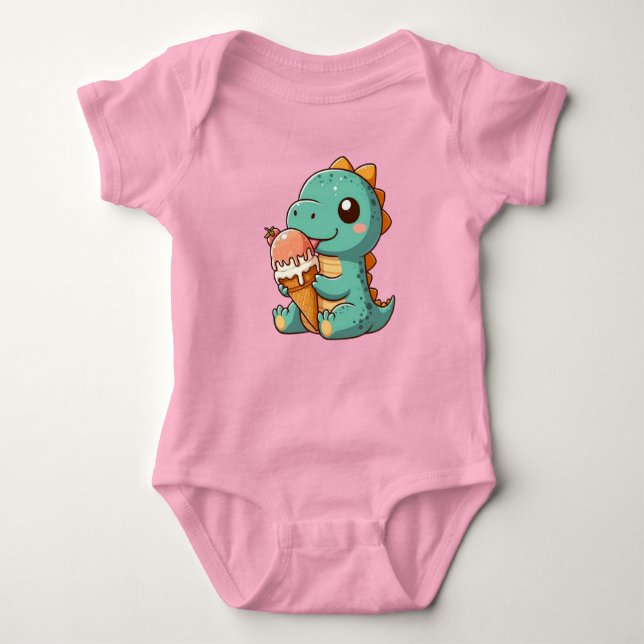 Body Dino mignonne de glace mangeur (Devant)