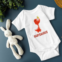 Dinosaur rouge BABYSAURUS personnalisé