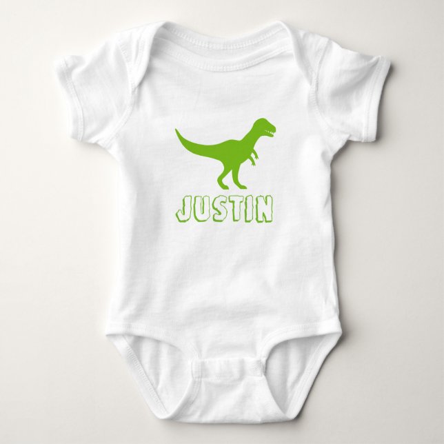Body Dinosaur vêtements bébé personnalisés avec nom d'e (Devant)