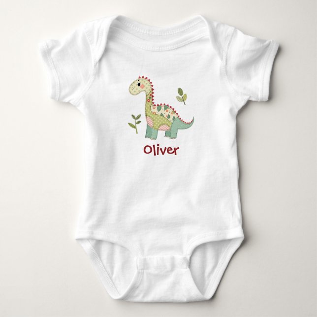 Body Dinosaure Patchwork Mignon (Devant)