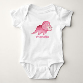 Body Dinosaure rose mignon personnalisé