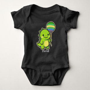 Body Dinosaure Vert Mignon avec Ballon - Enfants