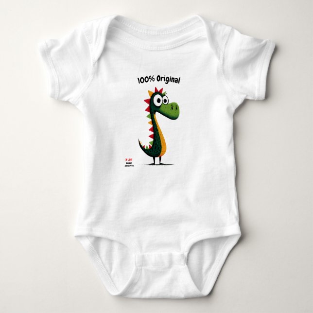 Body Dinosaure Vert | Style enfant et Ado (Devant)