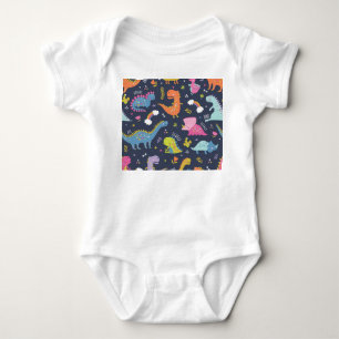 Body Dinosaures pour enfants : motif vintage coloré