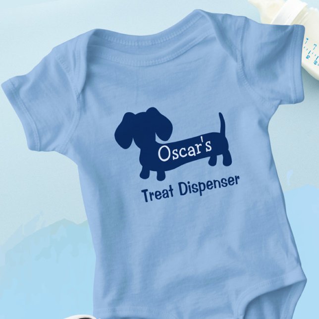 Body Distributeur de traitement personnalisé de Dachshu (Funny dachshund baby outfit - personalized treat dispenser)