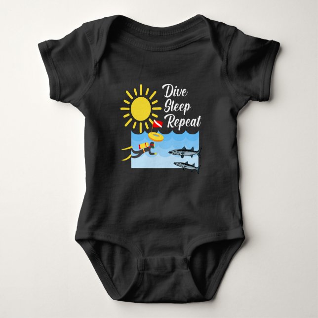 Body Dive Sleep Répétition Design - Bodysuit Baby Jerse (Devant)