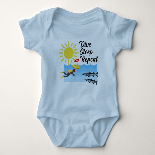 Body Dive Sleep Répétition Design - Bodysuit Baby Jerse (Devant)