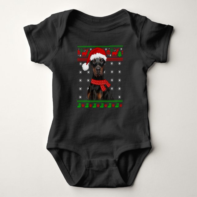Body Doberman Chien moche Sweater Noël Chien chiot Aime (Devant)