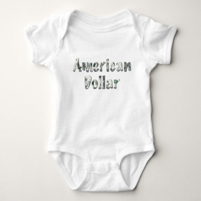 Body Dollar Américain Typographie Bébé Mignon (Devant)