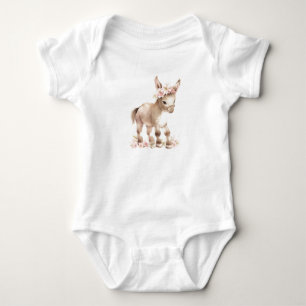 Body Donkey bébé doux avec fleurs Cadeau bébé