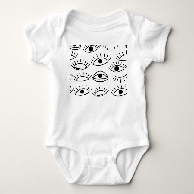 Body Doodle eye, motif créatif sans couture. (Devant)