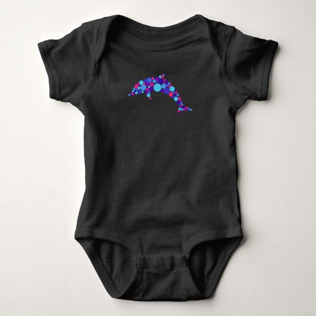 Body Dot Dauphin Colorfull animal marin Abstrait (Devant)