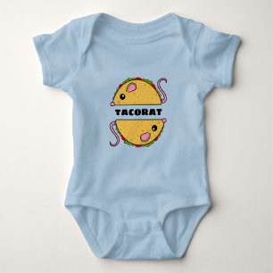 Body Double Taco Rat Baby Bodysuit (Texte noir)
