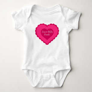 Body Douce bébé fille pour la Saint-Valentin une pièce
