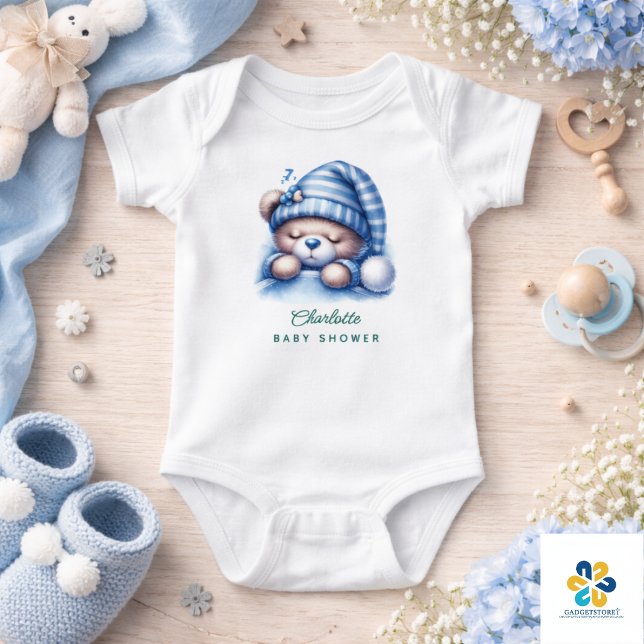 Body Douce Fête de Naissance Ourson Mignon (Cute Teddy Bear Baby Shower Bodysuit)