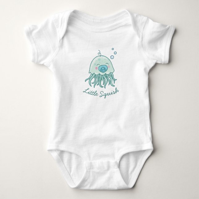 Body Douce Méduse Baby Shower Kawaii Garçon Bleu (Devant)