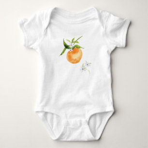 Body Douceur pêche aquarelle fruit bébé bodysuit