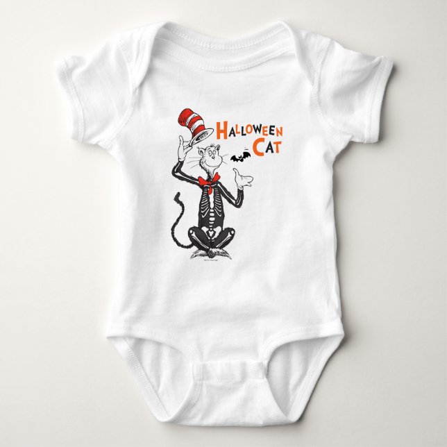 Body Dr Seuss | Chat d'Halloween en Casquette (Devant)