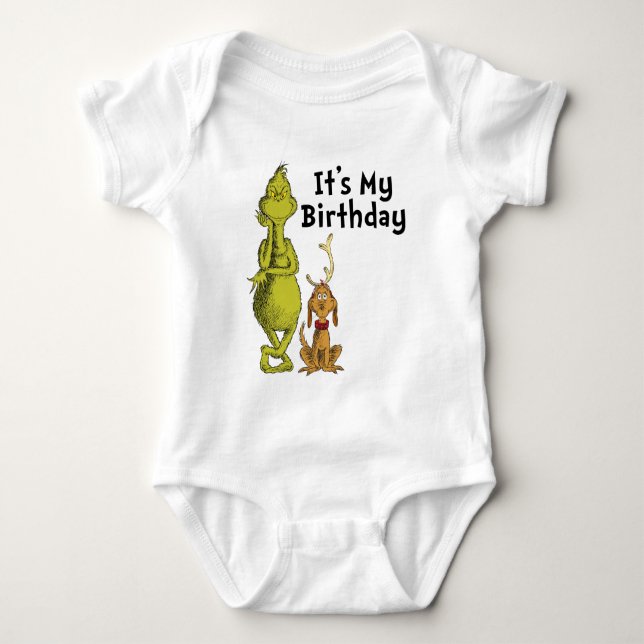 Body Dr. Seuss | Grinch Hiver Anniversaire (Devant)