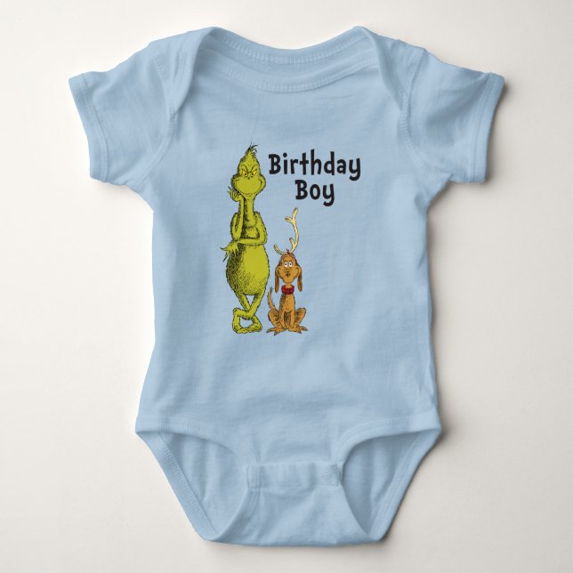 Body Dr. Seuss | Grinch Hiver Anniversaire (Devant)